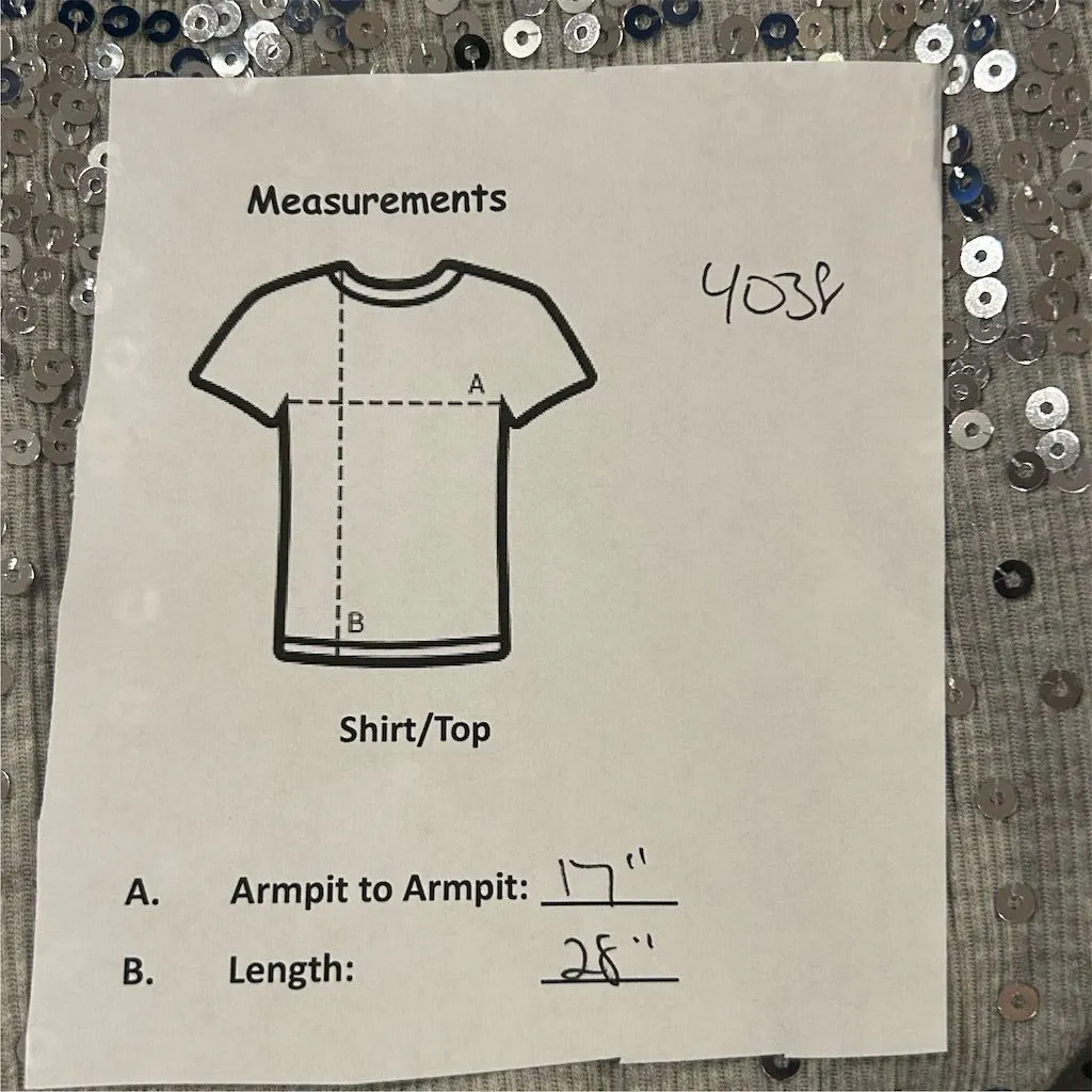 Wet Seal Women's XL Silver Sequin Sleeveless Tank Top Party Wear - Image 8