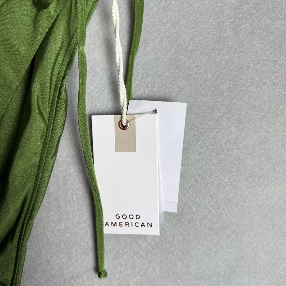 Good American Swim Bottom Women Green Tiny Ties Bikini Size 3/Large - Image 3