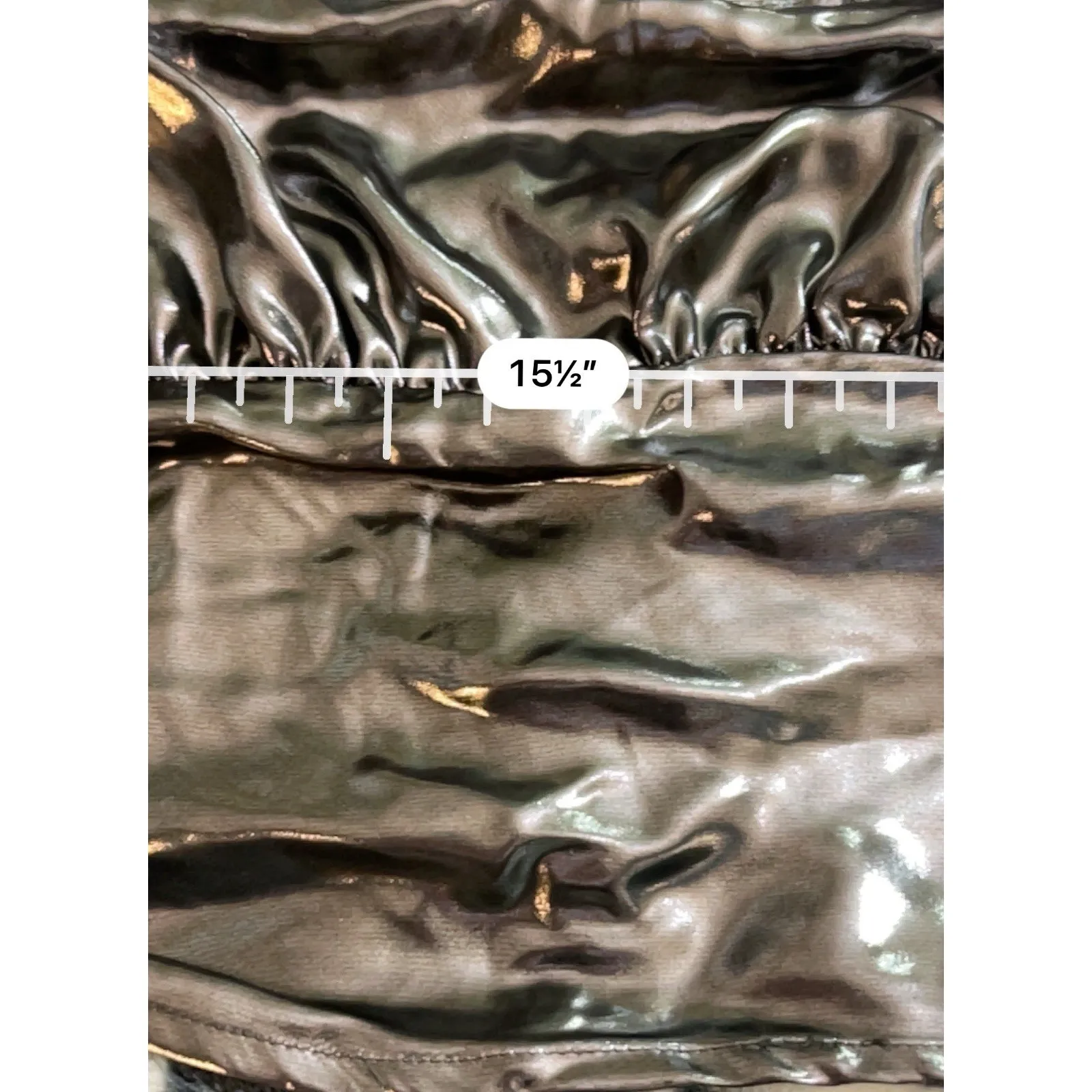 Wild Fable Silver Tart Shiny Cropped Tank Top Metallic Women’s S - Image 3