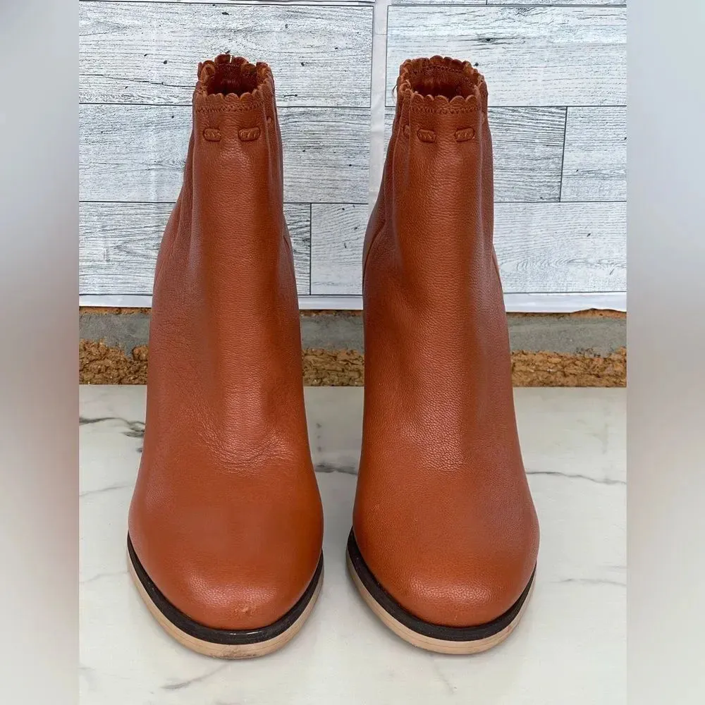 See By Chloe chestnut Leather Ankle Length Boots Size 40/9.5 - Image 2