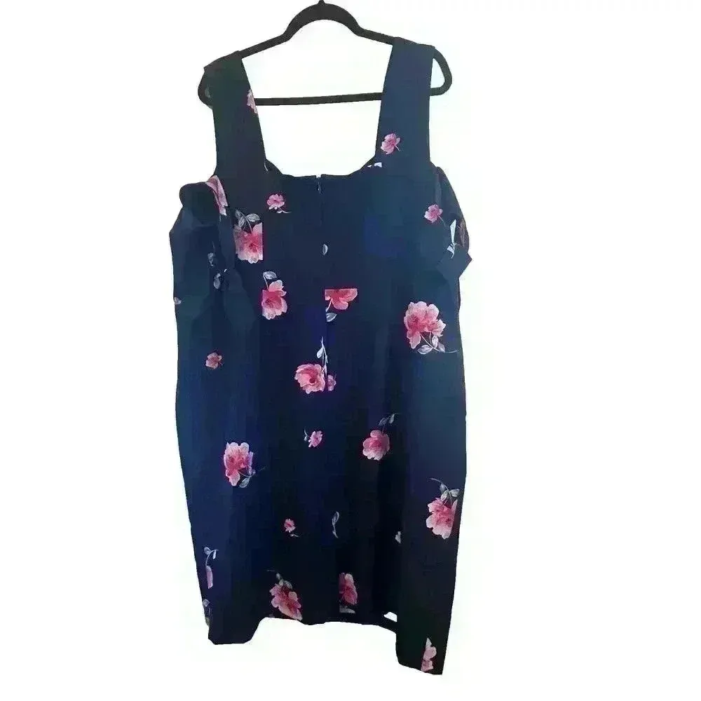 Beyond by Ashley Graham Women Blue Casual Dress Women's Plus Size 22 - Image 3