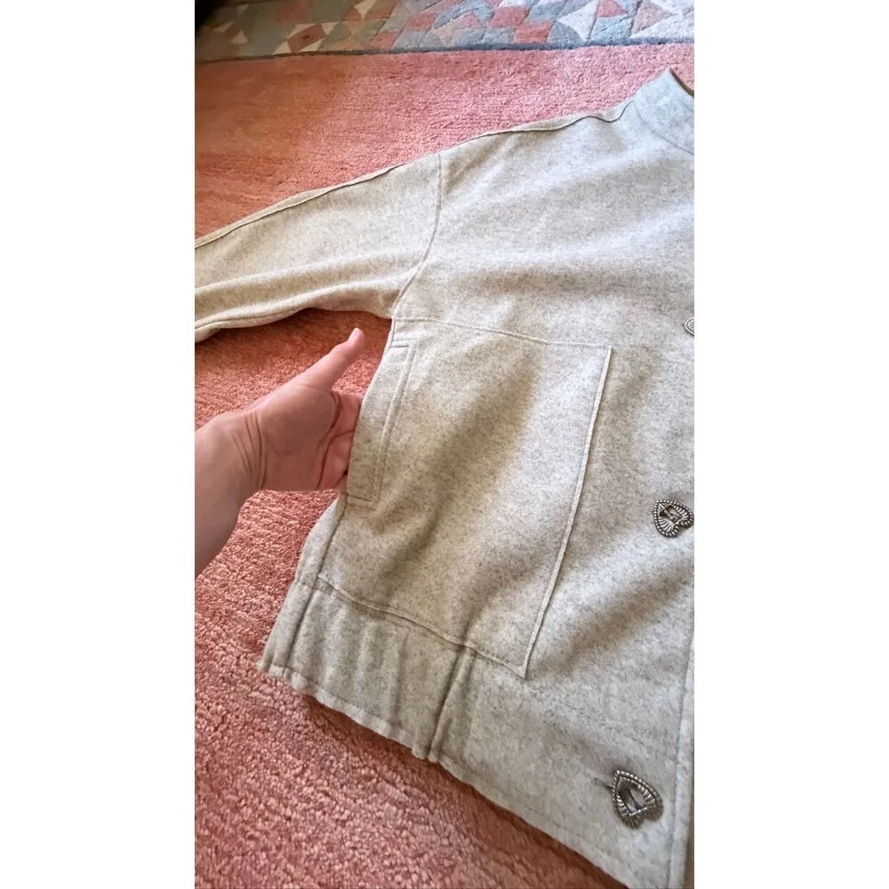 NWT Max Studio Gray Button Front Jacket Women’s Size M Soft Casual Coat - Image 4