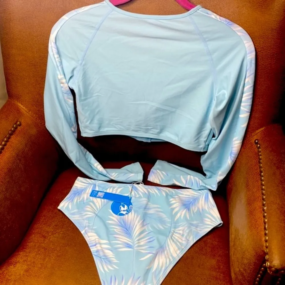 CUPSHE Long Sleeve Front Zipper Bikini Set, Tankini, Fixed Padded size M - Image 9