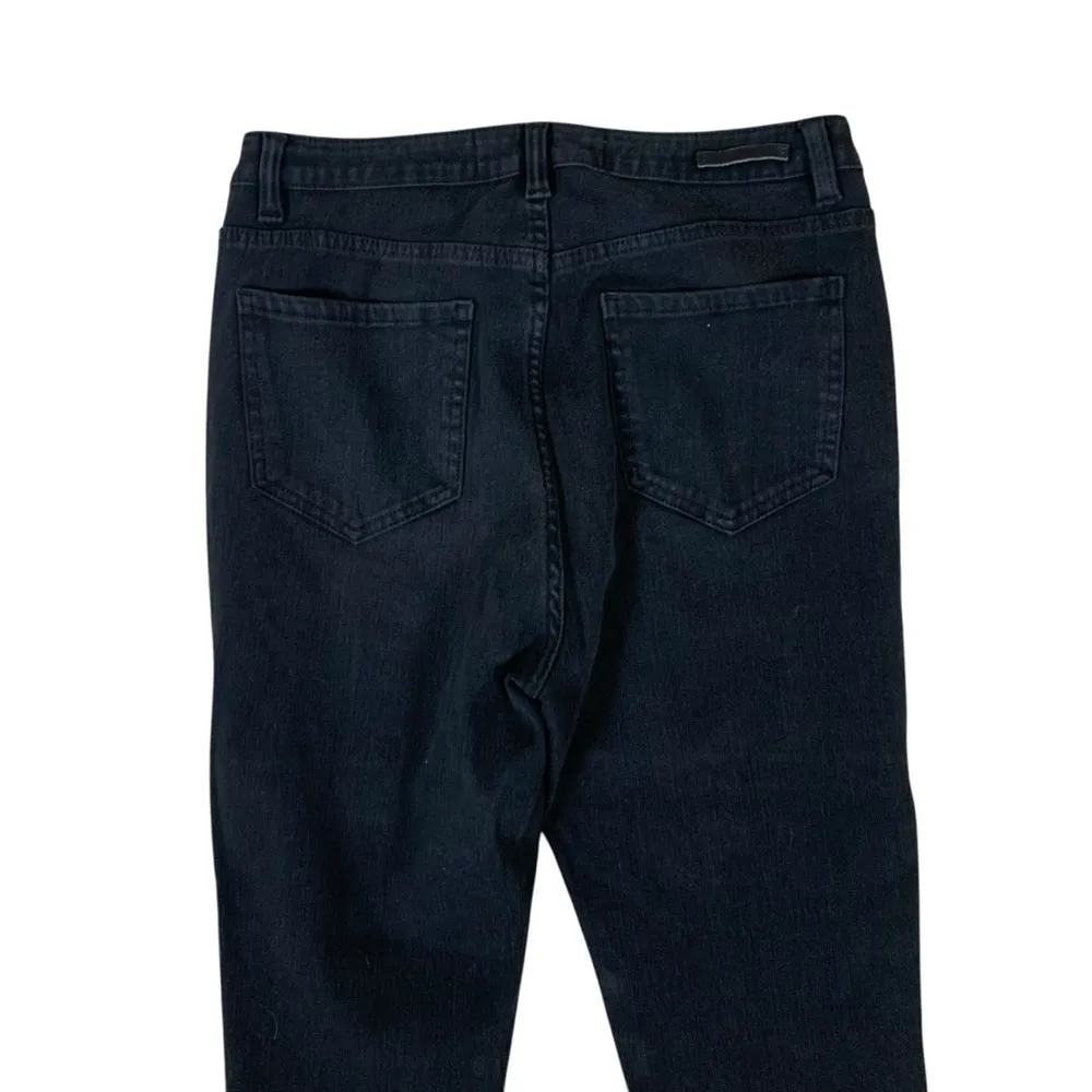 Soft Surroundings Dark Wash High Rise Stretch Skinny Jeans Classic Fit 8 Black - Image 5