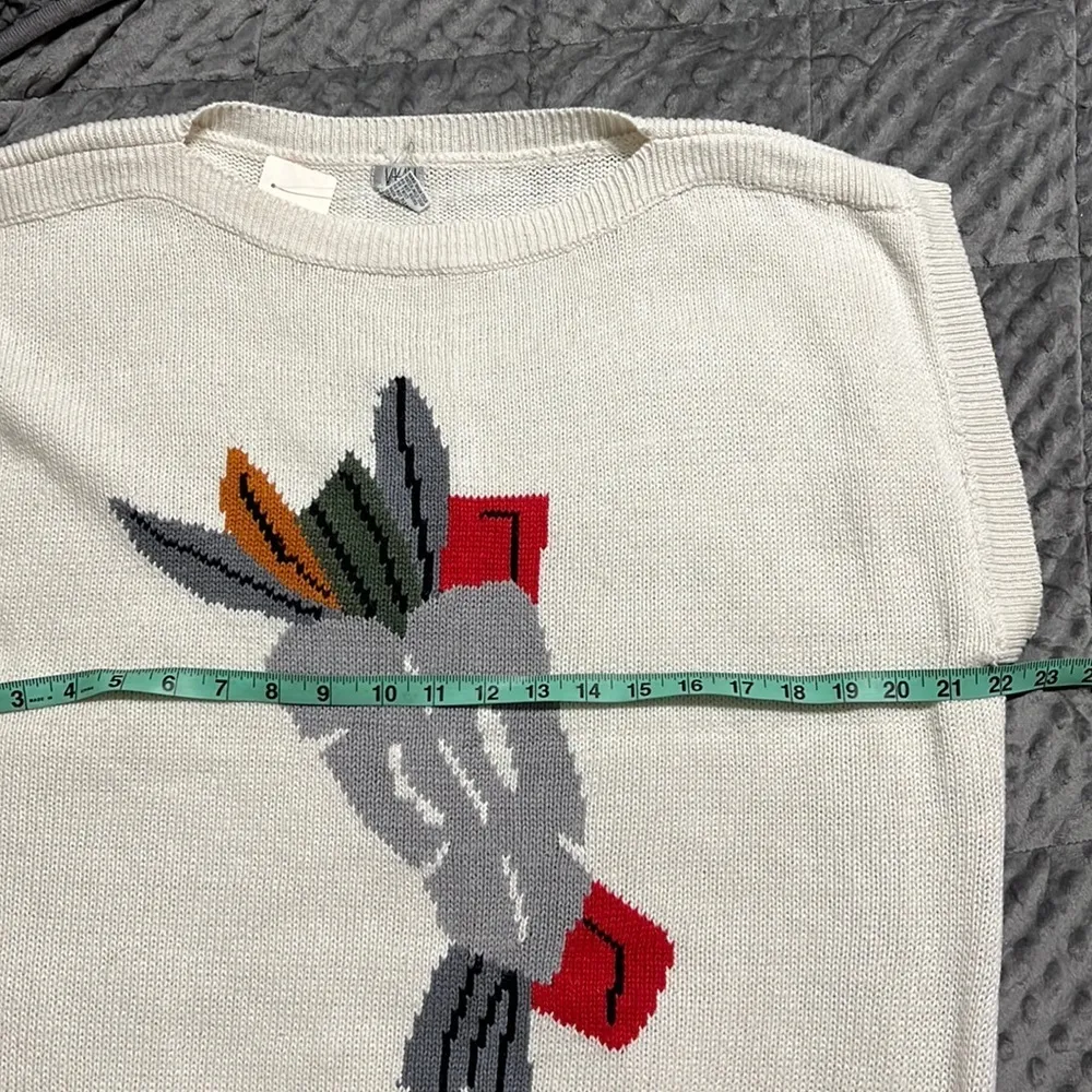 Vasari 40 euro US M vintage sweater oversize cap sleeve southwestern arrow head Gray Size M - Image 5
