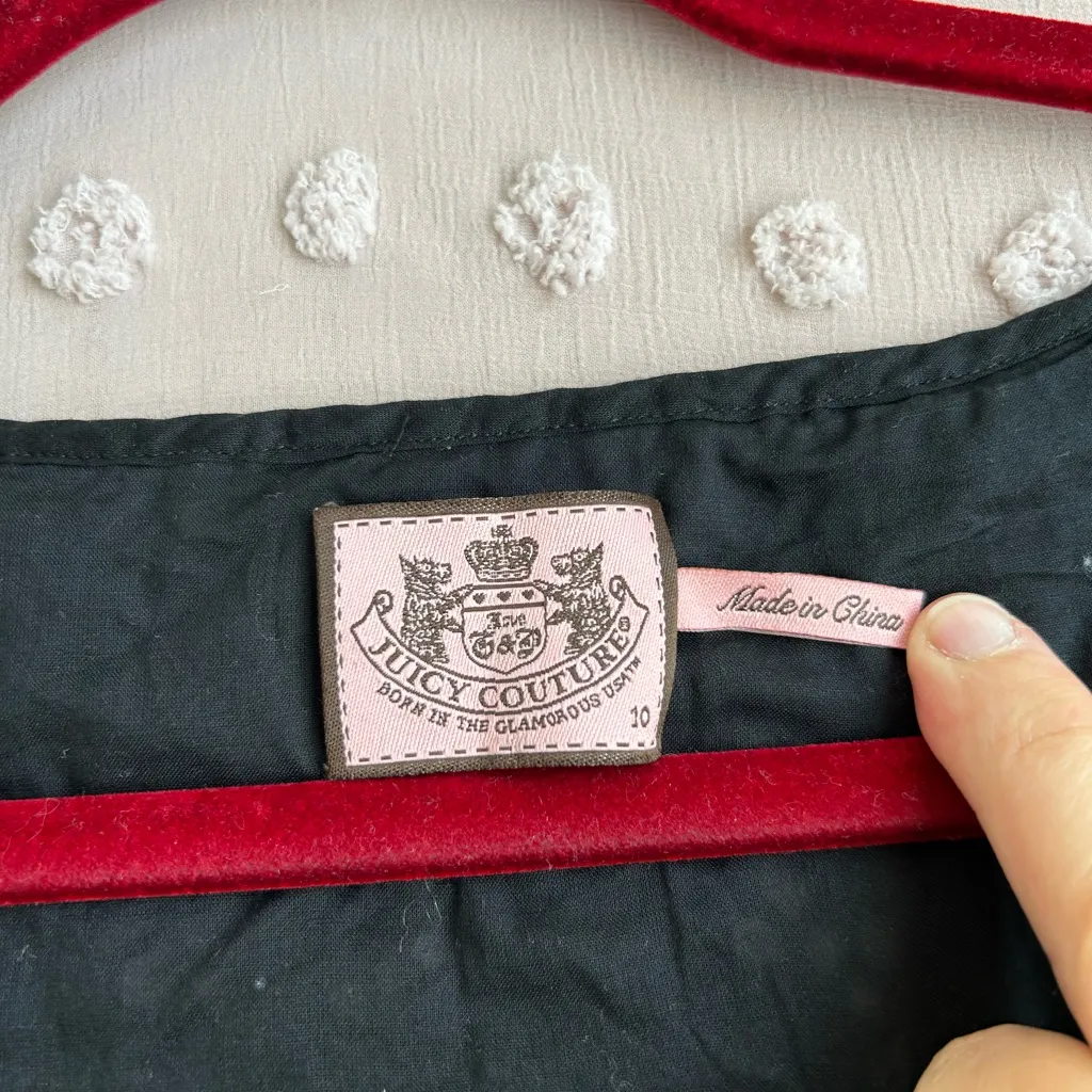 Juicy Couture Vintage Floral Lace Cotton Short Sleeve Dress Sz 10‎ - Image 5