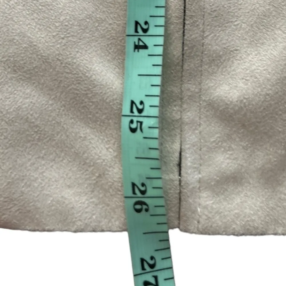 Evan Picone Women's Faux Suede Zipper Front Jacket Size 12 Tan Long Sleeve - Image 5