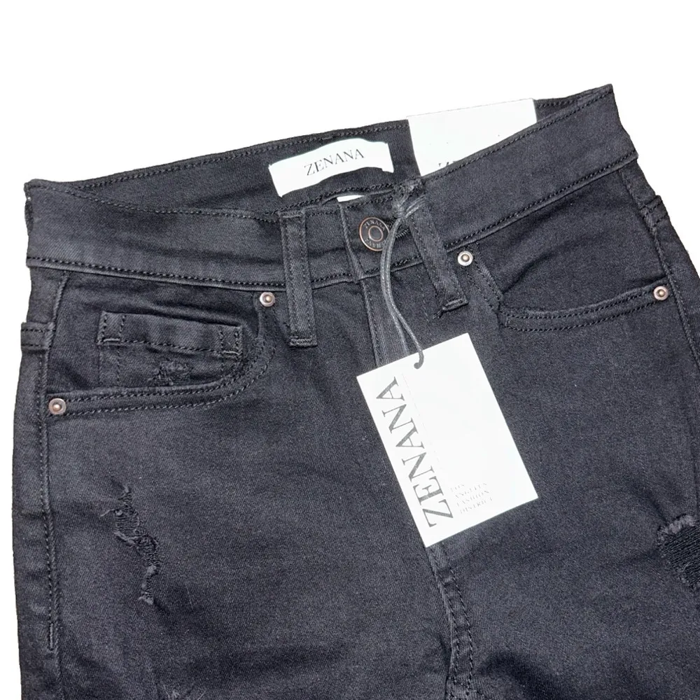 Zenana Black Distressed Jeans Women’s 24 - Image 5