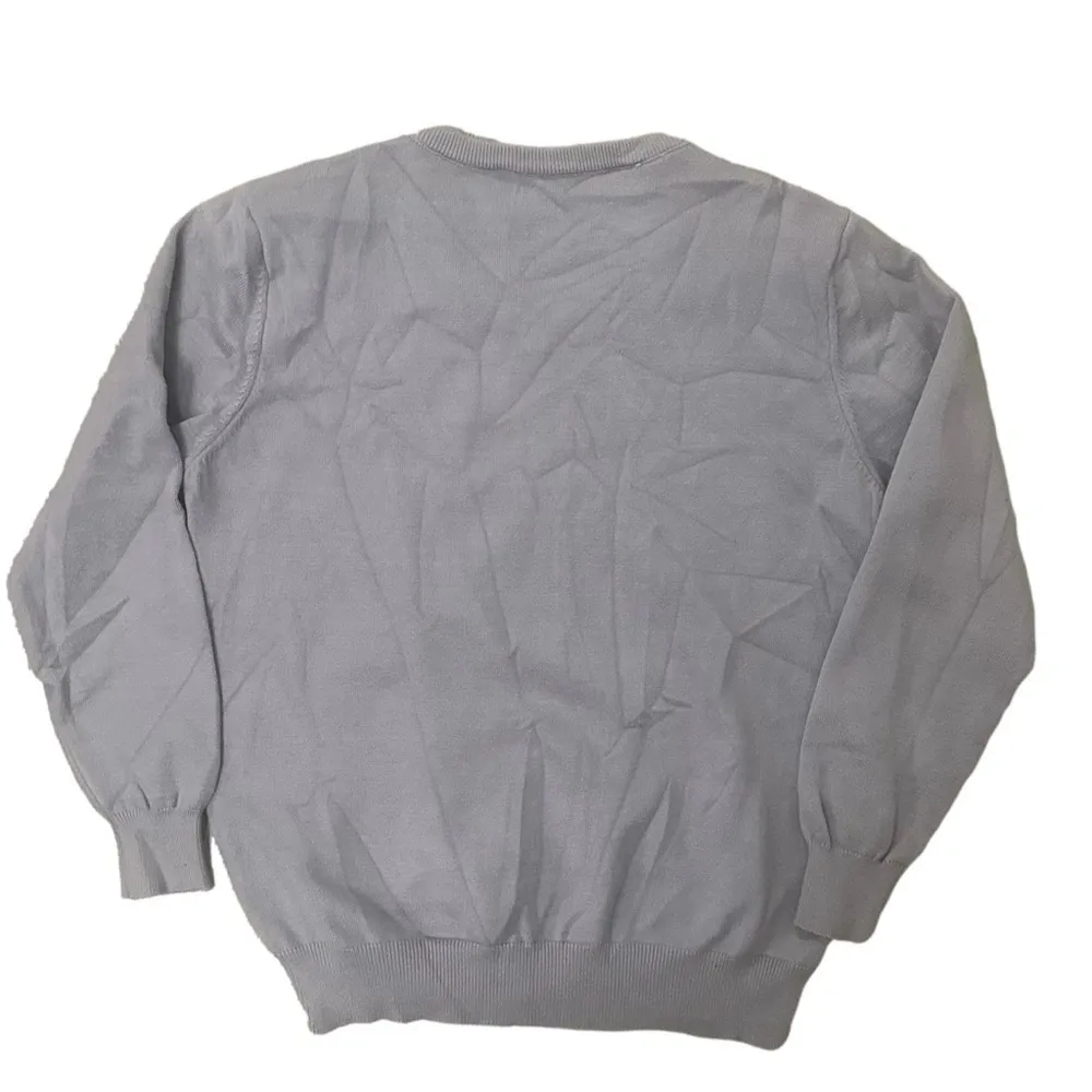 Women’s Argyle Cardigan Acadamia Preppy Sweater Y2K 90s Clueless Nerd Old Money Purple Size M - Image 2