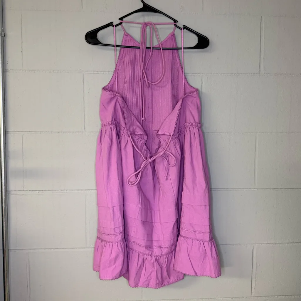 Free People Desert Days Mini Dress in Purple Women’s Size Large Button Up Dress - Image 9