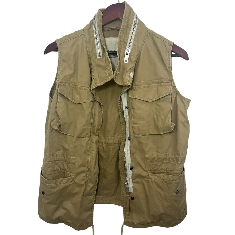 Ralph Lauren Denim & Supply Vest Tan Large Safari Fishing Military Field Women's - Image 3