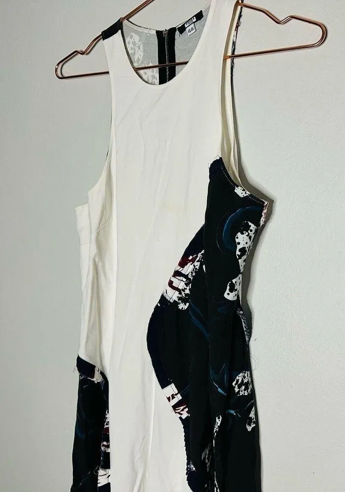 Aeffe Spa Women's Cedric Charlier Printed Sleeveless Midi Dress Size 10 - Image 9