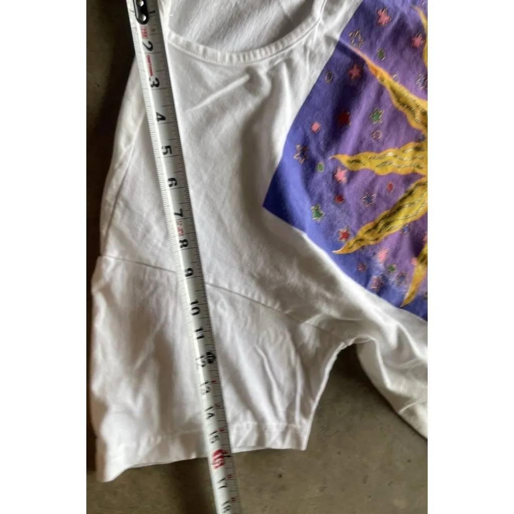 Vintage Pacific Connections Cozumel Sun Graphic Oversized Made in USA Sz OS White - Image 6