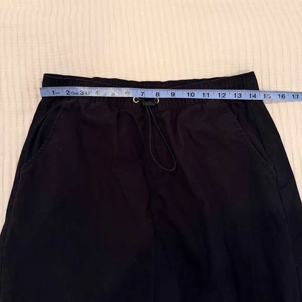 Hot Topic Black Grommet Strap Wide Leg Parachute Pants Size 5 100% Cotton - Image 10