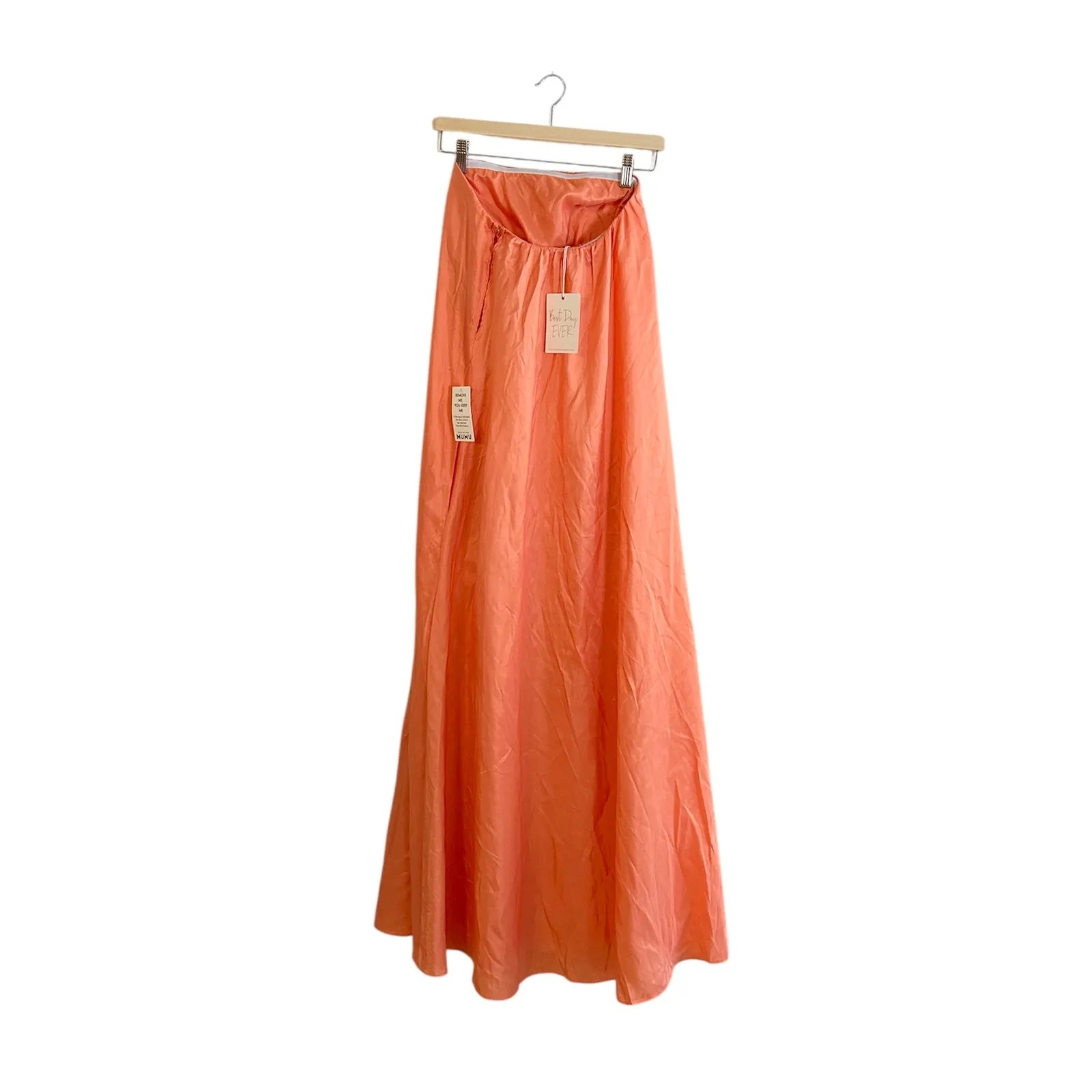 Show Me Your Mumu Tinsley Tube Dress in Cantaloupe Light Taffeta M NWT - Image 4