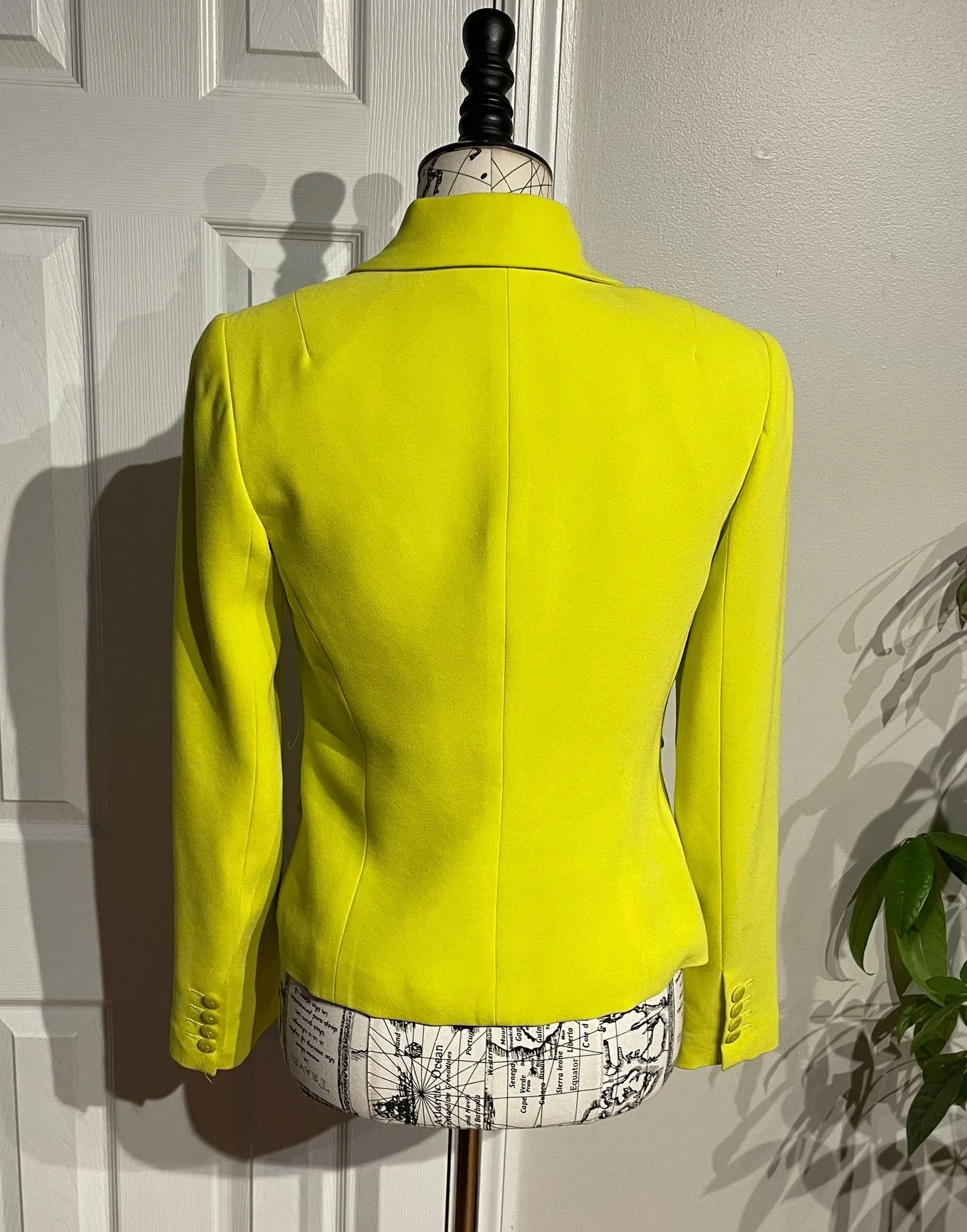 NWOT Asymmetric Cascade Draped Neon Blazer Bright Neon Funky Designer Luxury Colorful Coastal  - Image 3