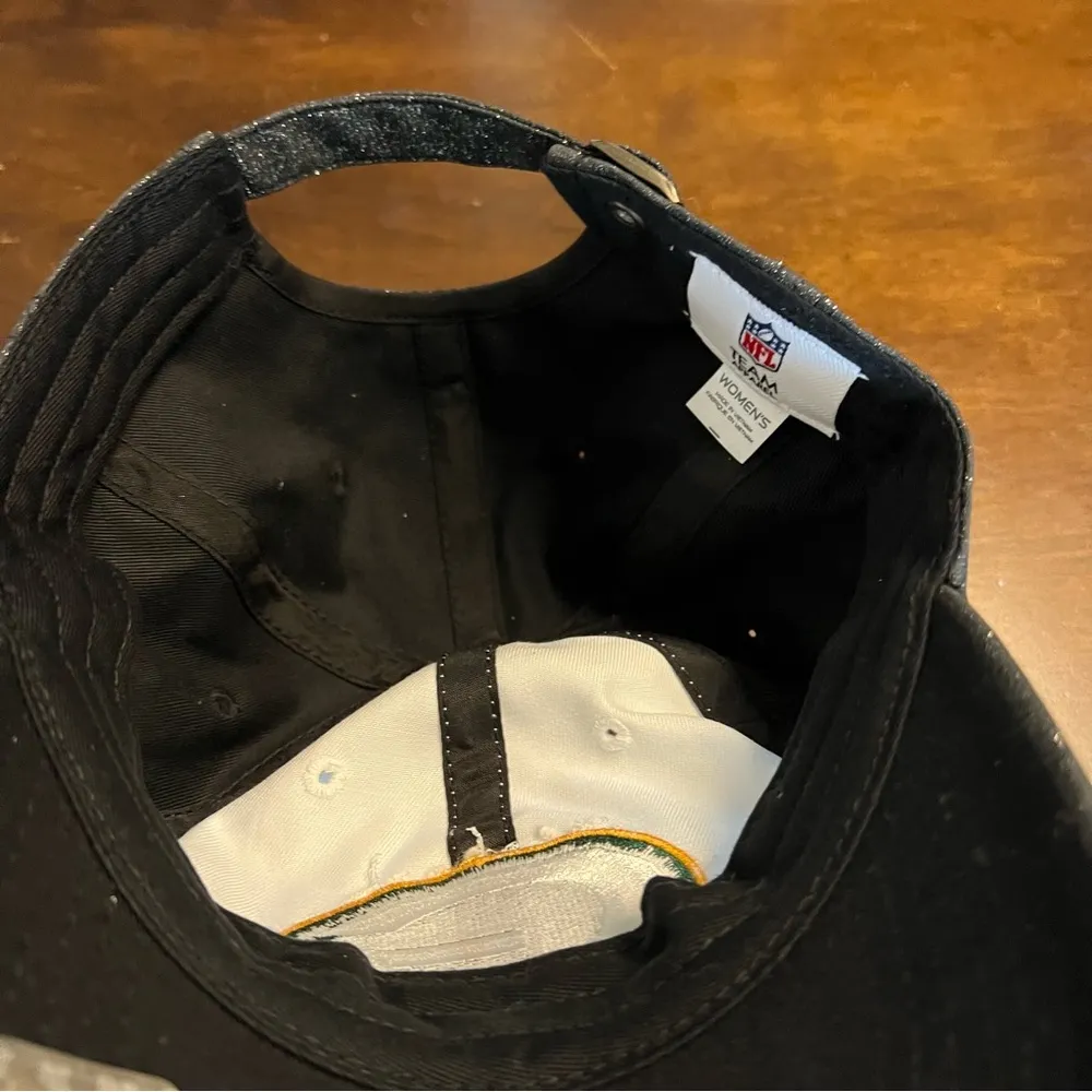 NFL Team Apparel Women's Glitter Baseball Cap Hat OS - Image 5