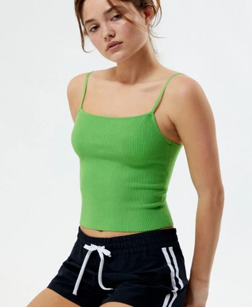 Pacsun LA Hearts Cordelia Ribbed Tank Top Green Size Small - Image 2