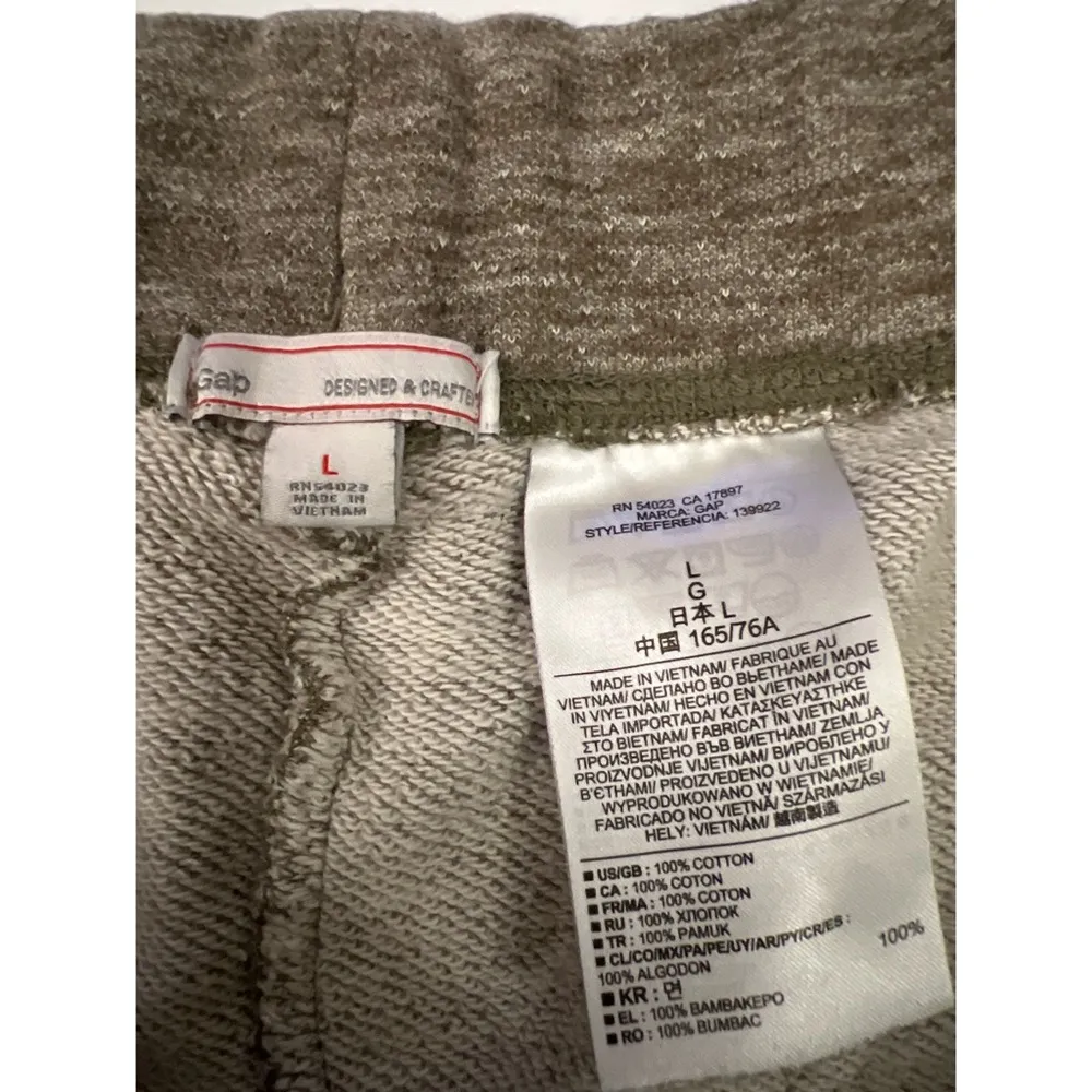 Olive Green Marled Joggers Sweatpants Sz L - Image 8