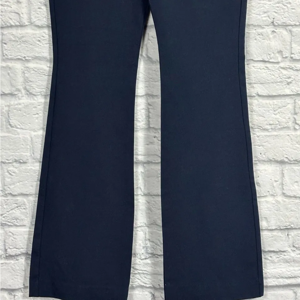 Old Navy High-Rise Pixie Flare Trouser Secret Smooth Pockets Navy Blue Pants 4 - Image 3