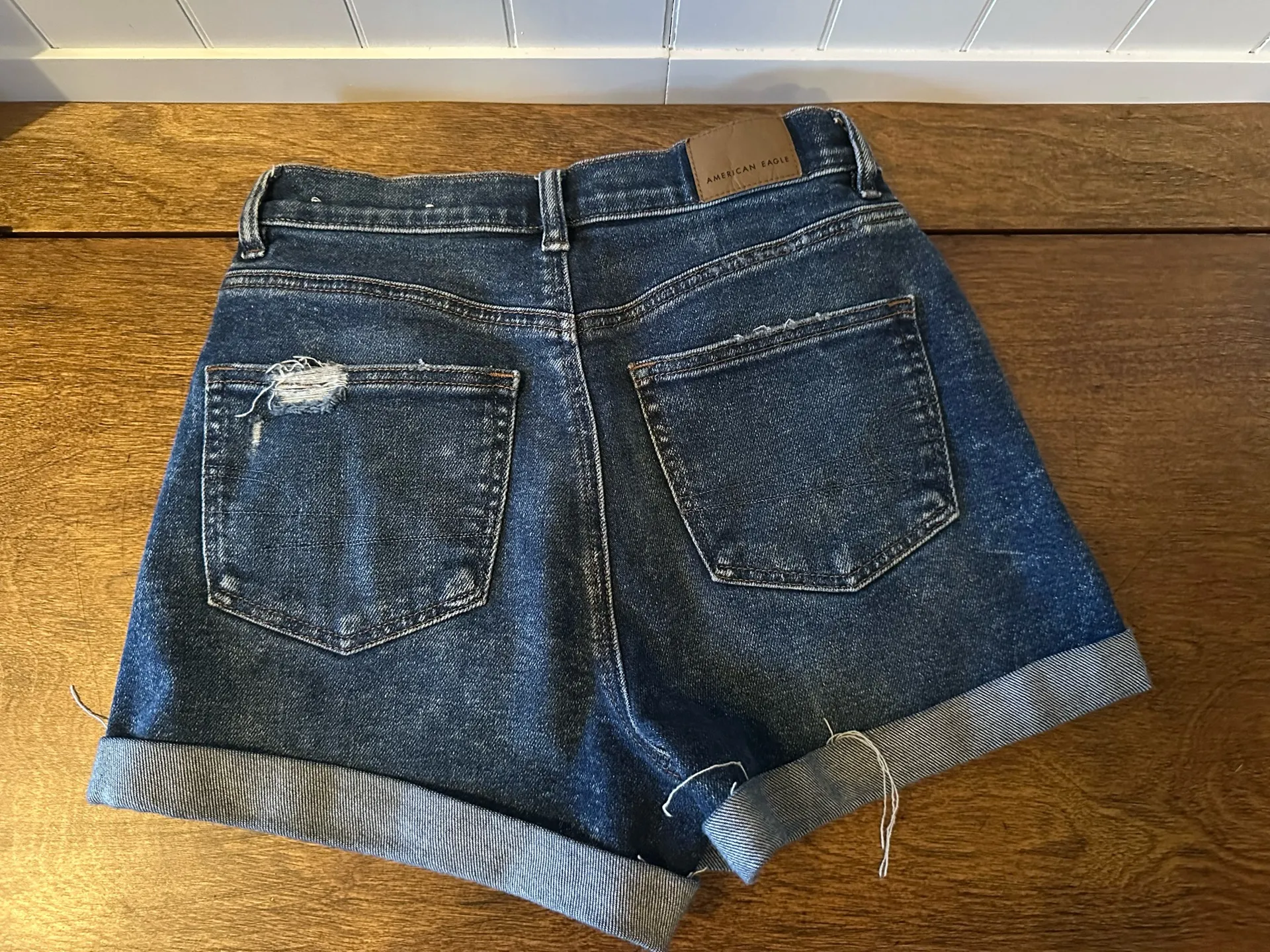 American Eagle Outfitters Denim Mom Shorts Stretch - Image 4