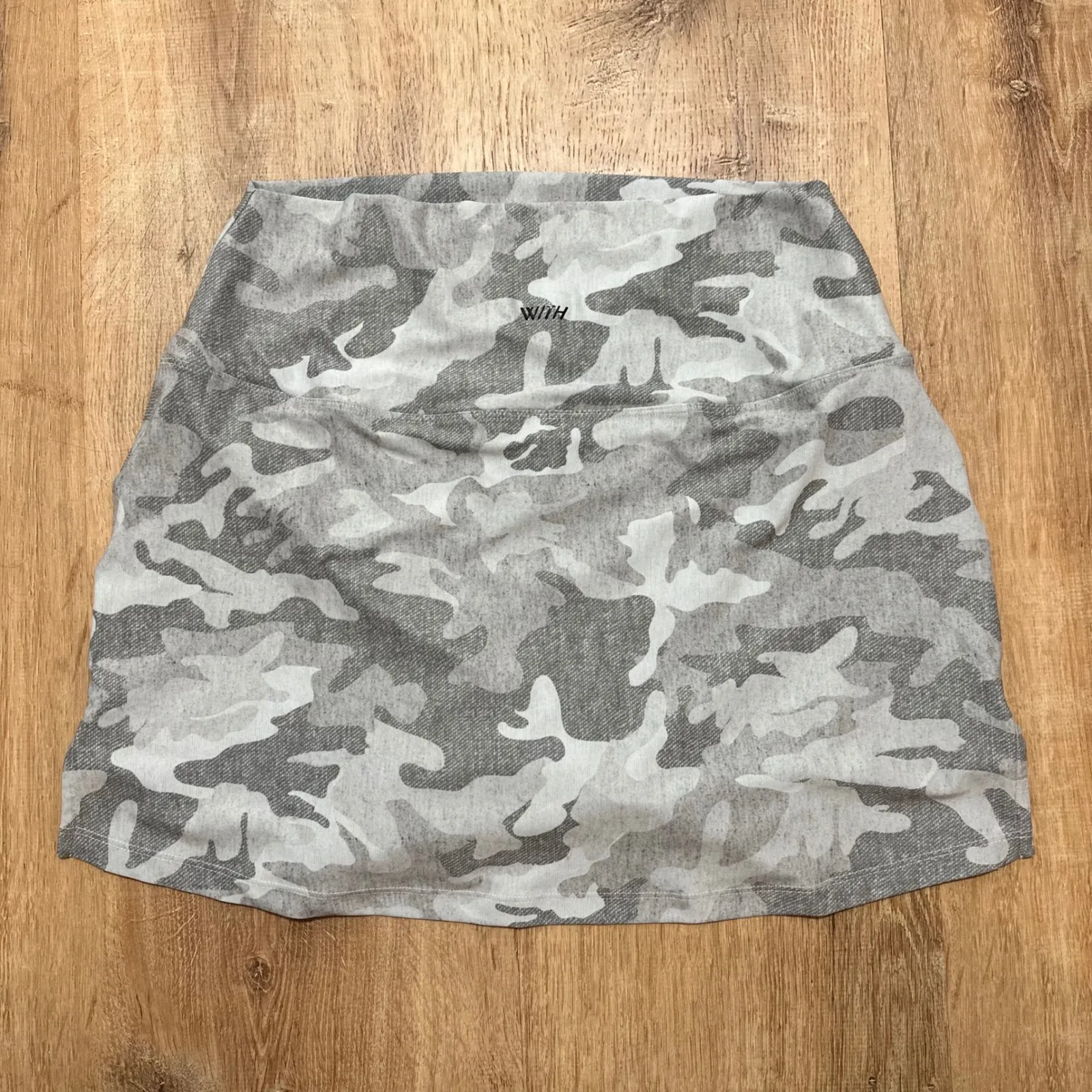 Wear It To Heart | WITH | Camo Athletic Athleisure Workout Tennis Golf Skort, M Gray Size M - Image 2