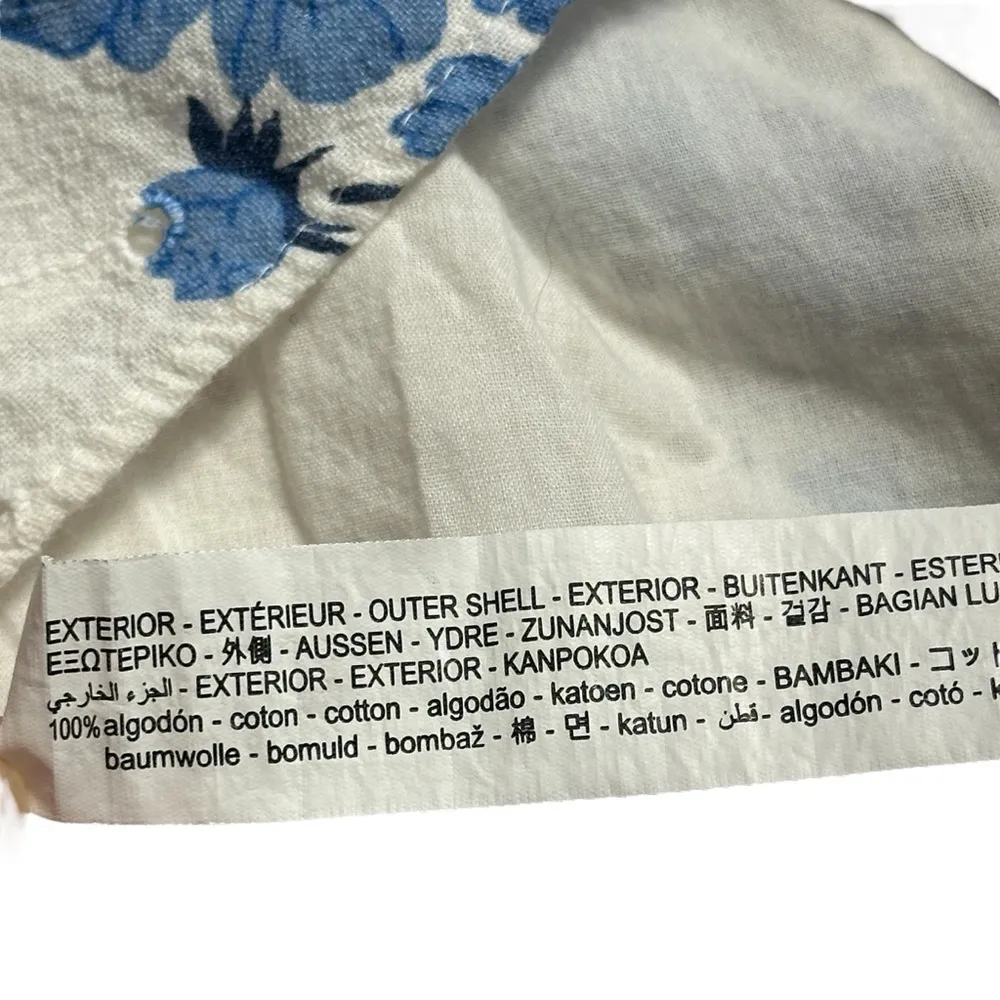 Zara White Openwork Eyelet Short Sleeve Mini Dress Women’s US M - Image 6