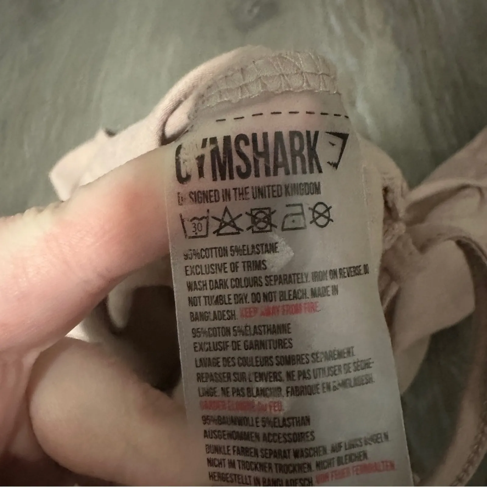 Gymshark Pink Beige Cropped Ruched Tie Up Ribbon‎ Long Sleeve Top Size M - Image 8