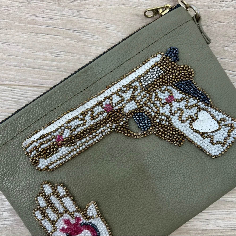 Tea & Tequila Beaded Green Crossbody Bag - Image 9
