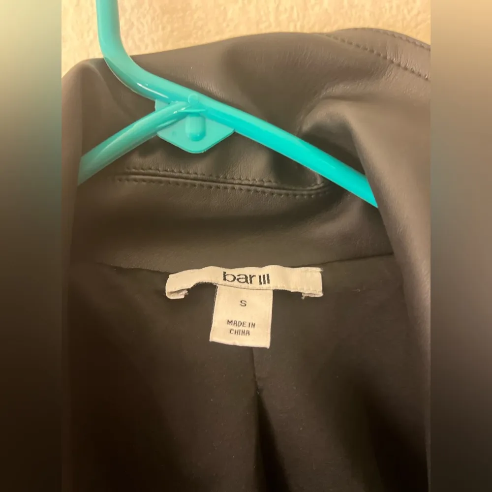 Bar III faux leather jacket size small - Image 3