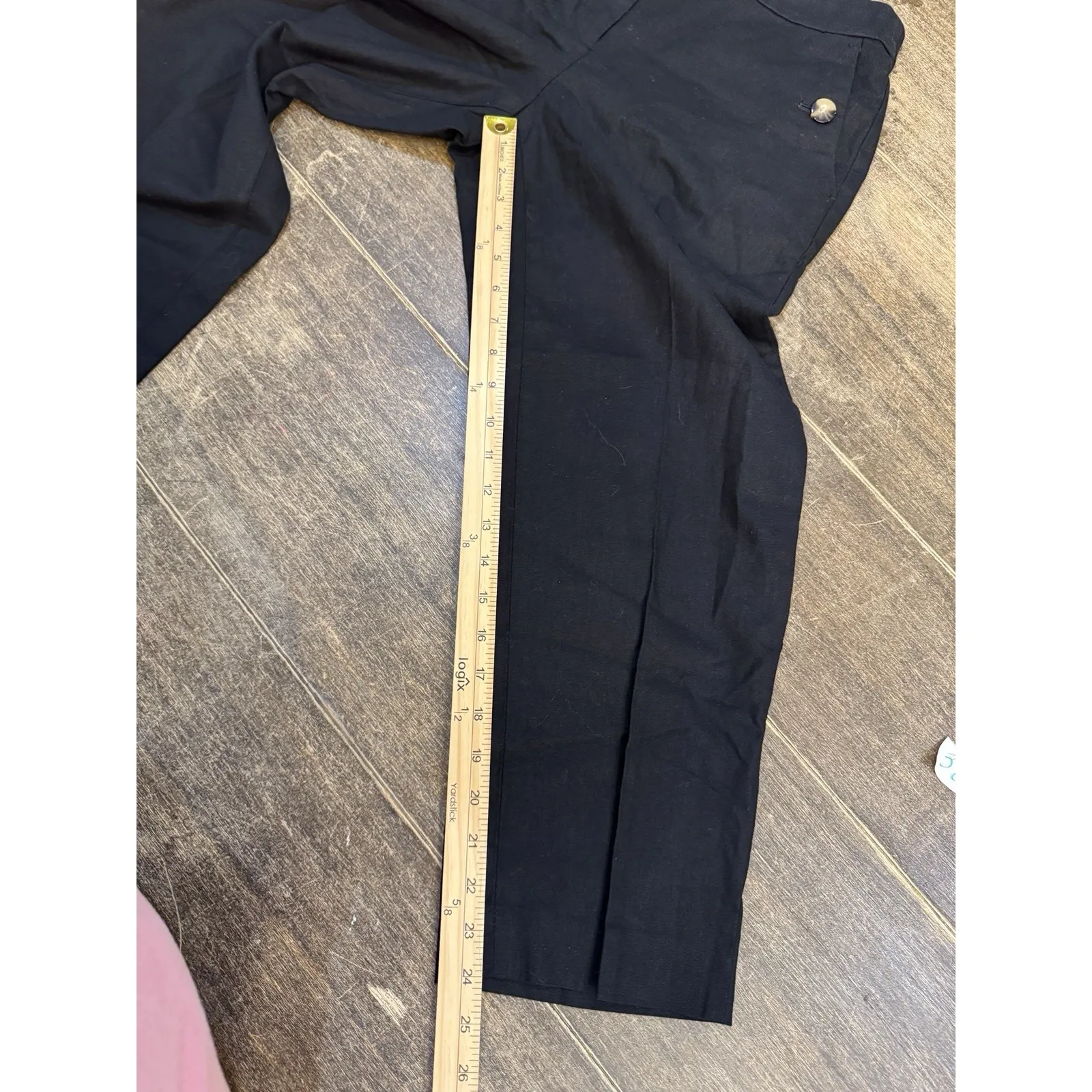 J.‎ Crew Sailor Pant Womens Size 10P Black Linen Cropped High Waist - Image 10