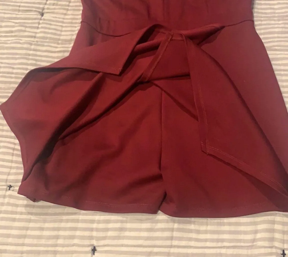 Maroon Envelope Romper - Image 4