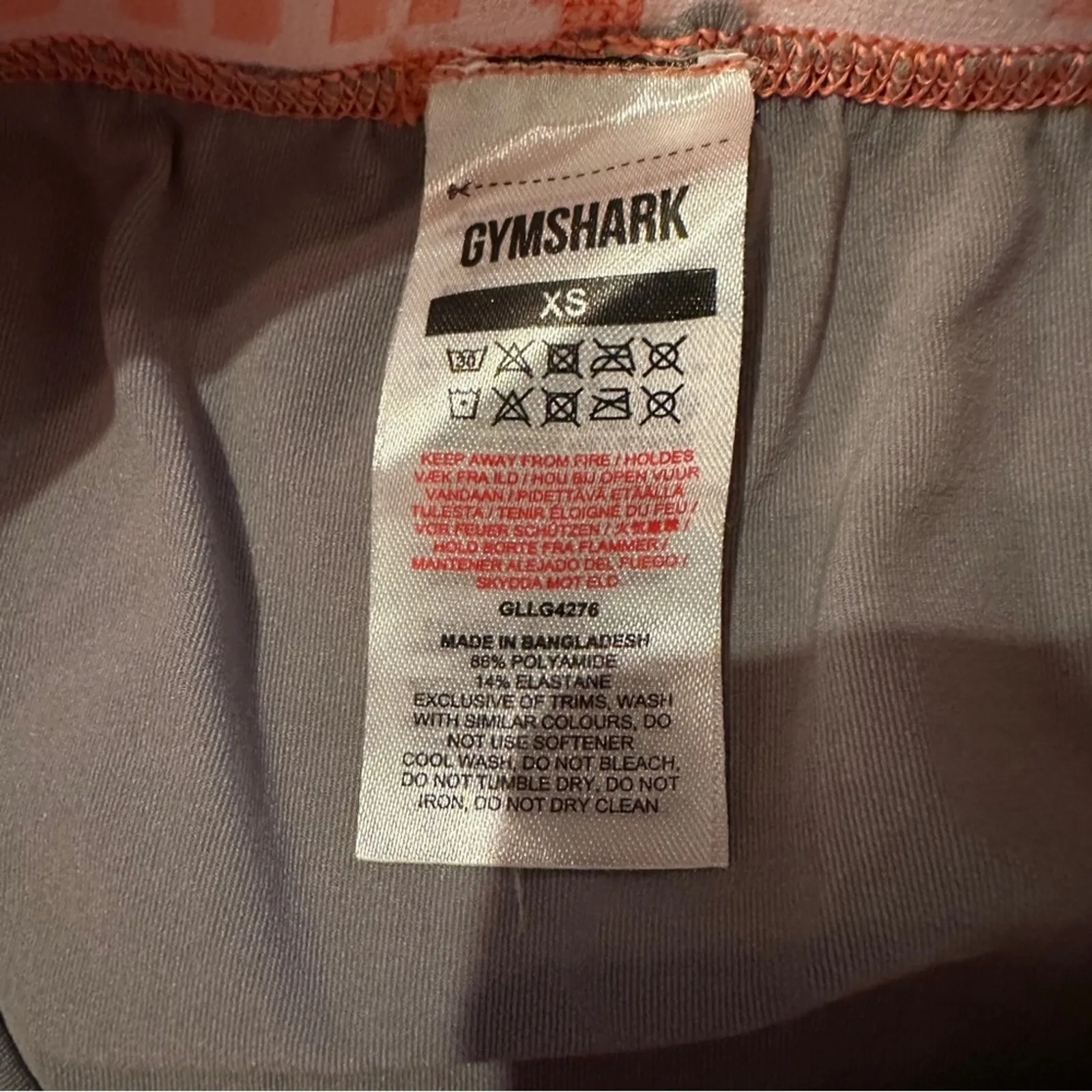 Gymshark Gray & Pink Seamless Flex Fitness Low Rise Capri Leggings Sz XS‎ - Image 4