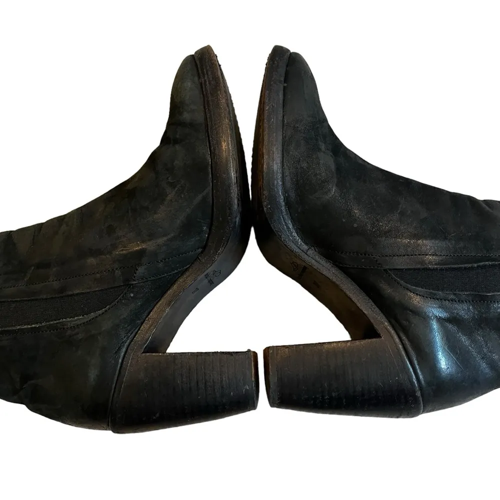 The Last Conspiracy AASE Waxed Distressed Black Leather Chelsea Ankle Boot Size 7 - Image 9