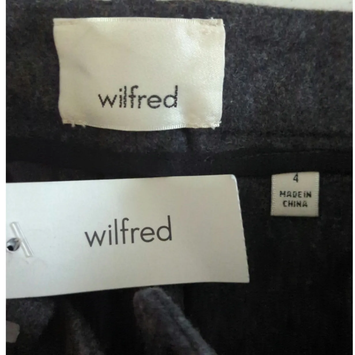 Aritzia Wilfred Heather Charcoal Gilmont Wool & Cashmere Pants Womens size 4 NWT - Image 11