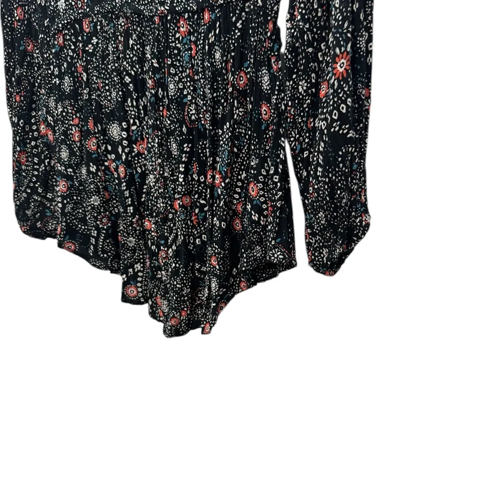 ANGIE Black Floral Embroidered Blouse - Image 9