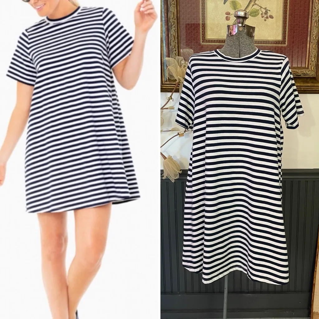 Pomander Place Tuckernuck Navy Stripe Zoe Mini Tee Shirt Dress - Sz S 🧡🎀 - Image 4