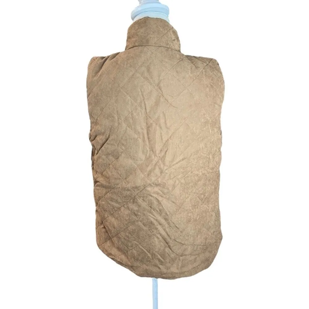 Pink lily boutique brown leopard reversible vest faux fur NEW faux suede winter - Image 5