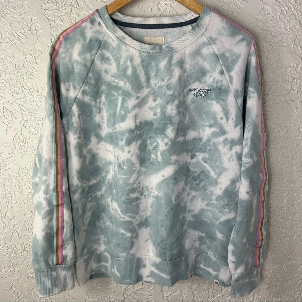 Rip Curl | Twin Fin Tie Dye Striped Logo Crewneck Sweatshirt Size XS - Image 4