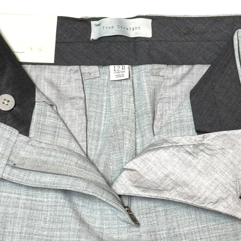 Gap True Straight Dress Pants Gray 12R - Image 2