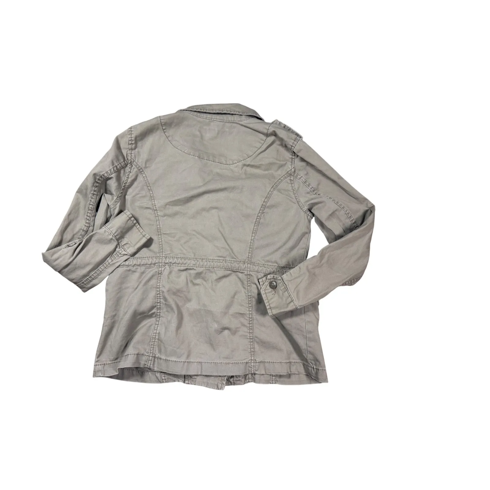 Nine West‎ Vintage America Jeans Jacket Womens S Gray Military Utility Coat - Image 6
