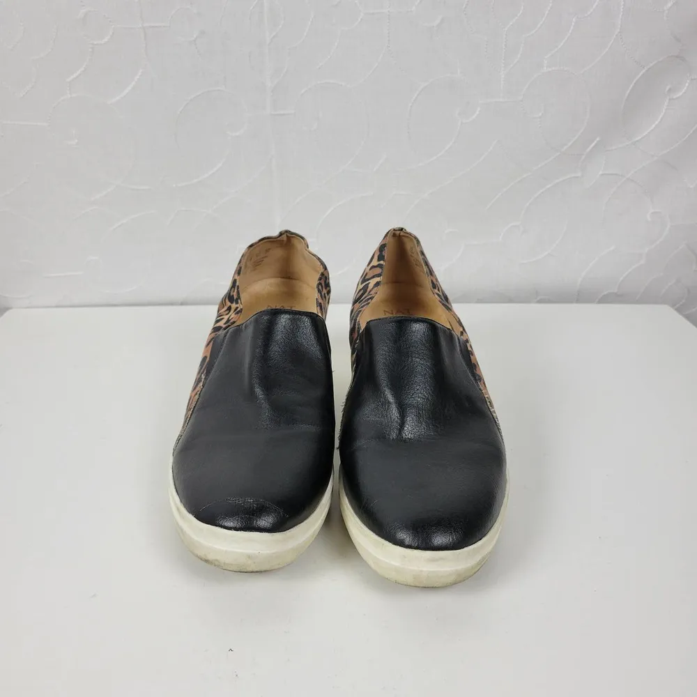 Naturalizer Sandra Womens Shoes Size 10 Black Leopard Wedge Comfort Sneaker - Image 8