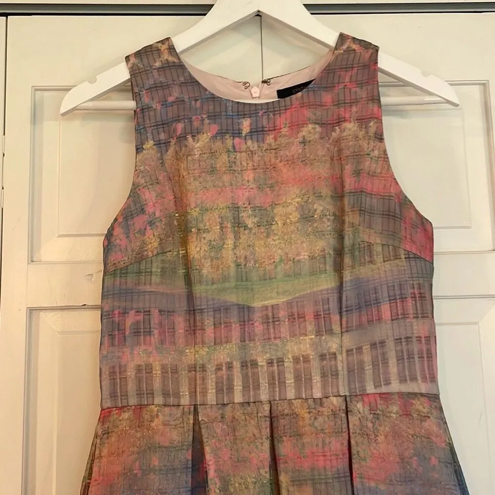 Cynthia Rowley gorgeous aline watercolor chiffon dress 4 - Image 5