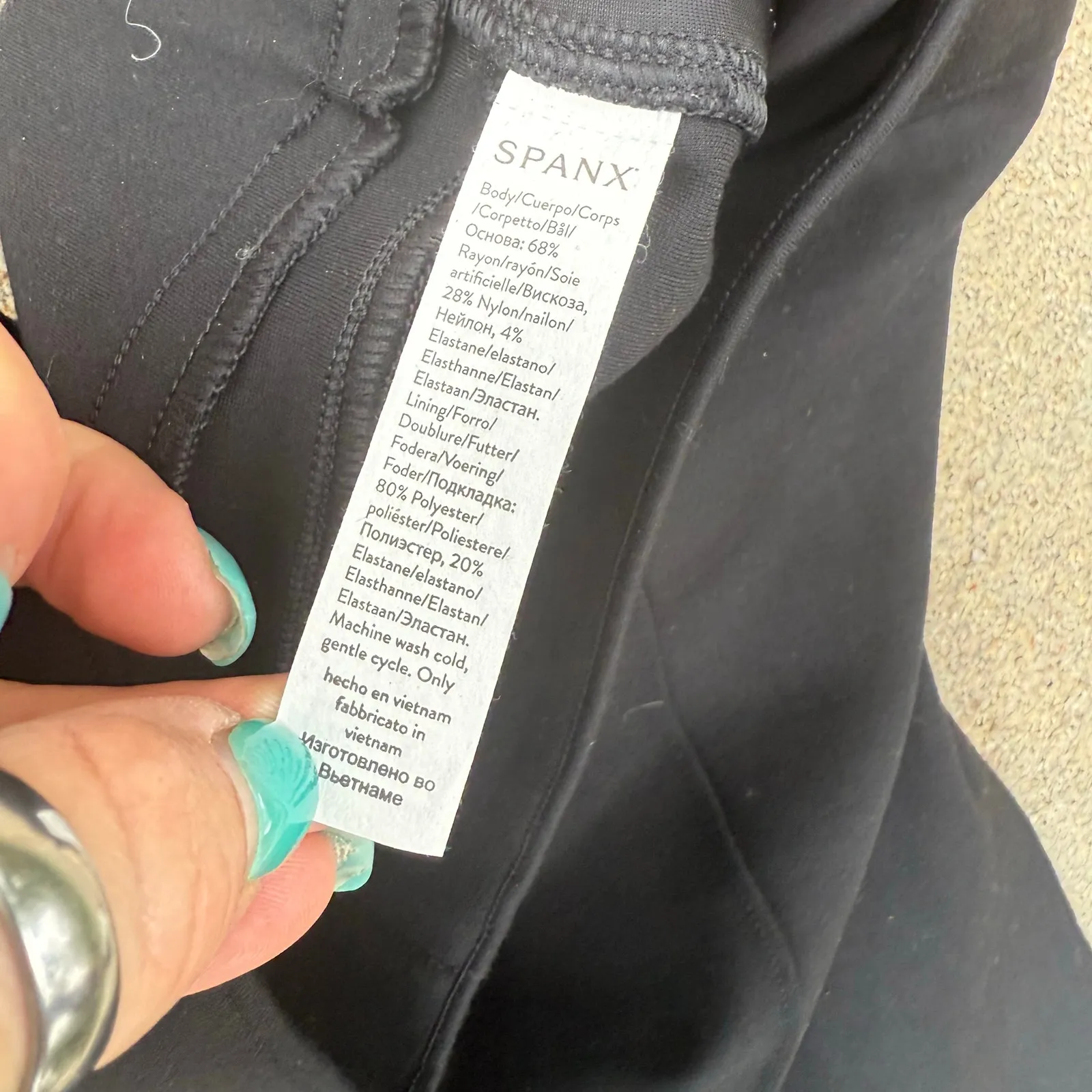 SPANX 20252T The Pant in Black Knit Ponte Hi-Rise Flare XL Tall NWT 20252T - Image 7