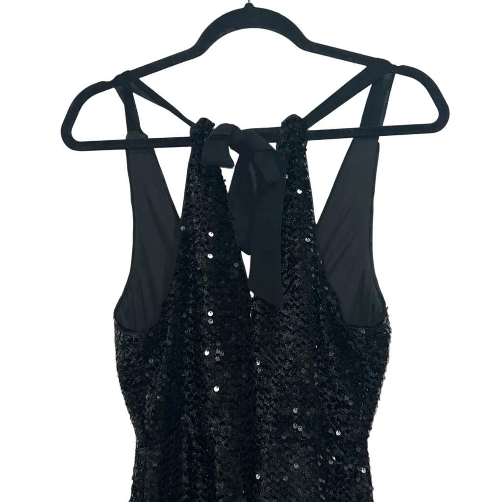 NEW NWT Anthropologie Hutch Sequin Halter Jumpsuit In Black - Image 11