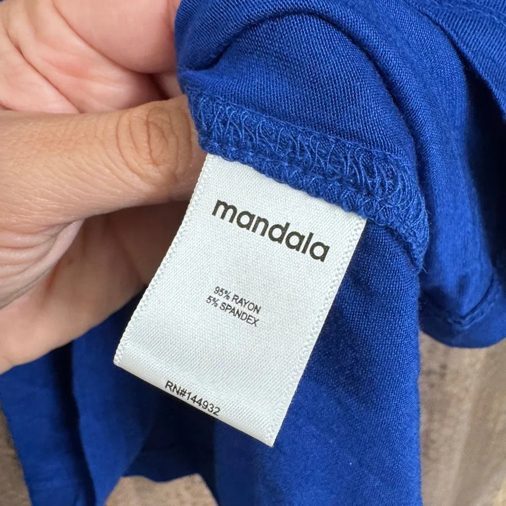 Mandala Royal Blue Women's Underscrub Long Sleeve Top XS - Image 5