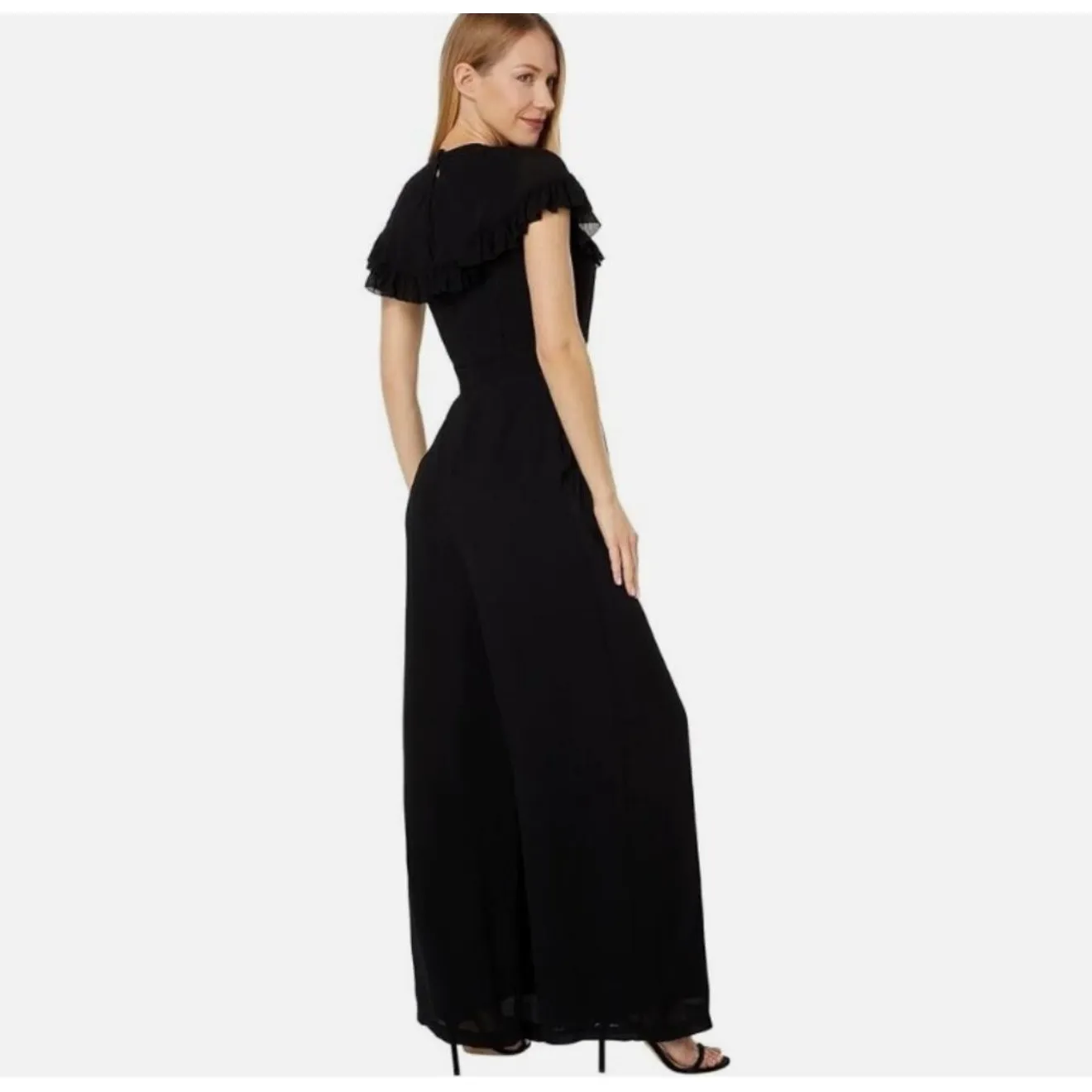 NWT‎ Ted Baker OLIVEE Cape Jumpsuit Ladder Tape Detail Ted Sz 2 US Sz 6 $375 - Image 7