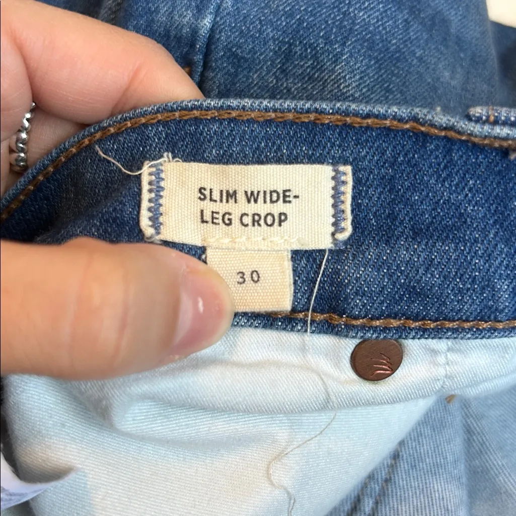 Madewell Slim Wide Leg Cropped Size 30 - Image 10