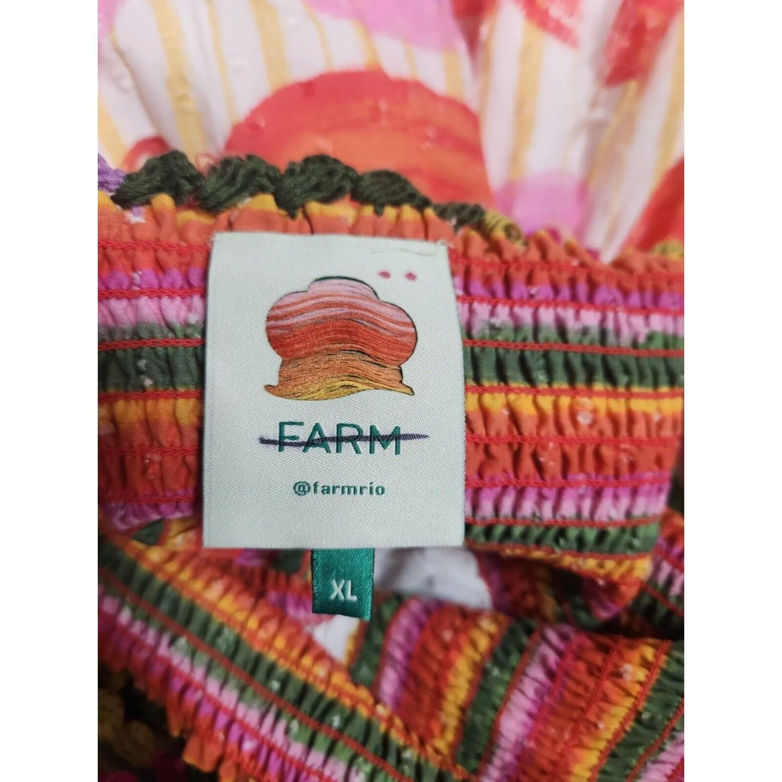 Anthropologie Farm Rio Printed Tiered Maxi Dress Size XL - Image 11