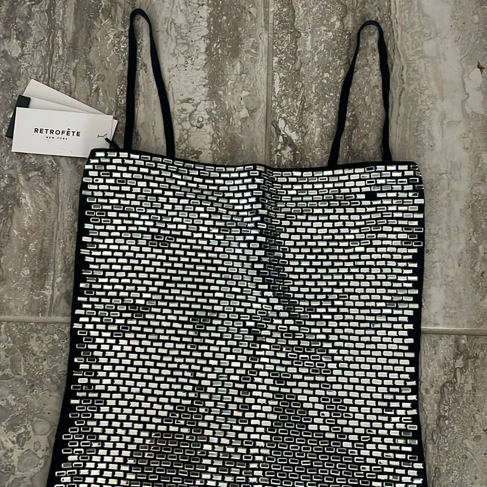 Retrofete Kyree Embellished Knit Dress, Black Size S New with Tag - Image 10